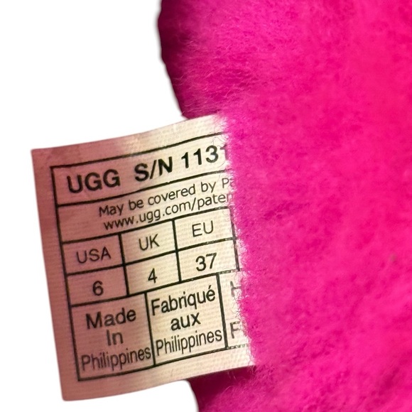 Uggs Fuzzy hot Pink Slippers - Picture 10 of 10